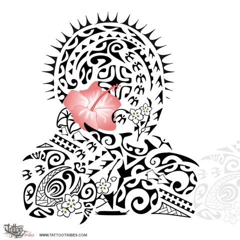 Tipiwhenua (Vagabond, traveller) tattoo design thumbnail