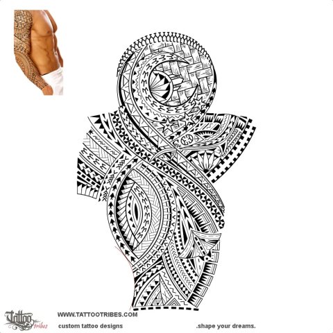 Masina (Moon) tattoo design thumbnail