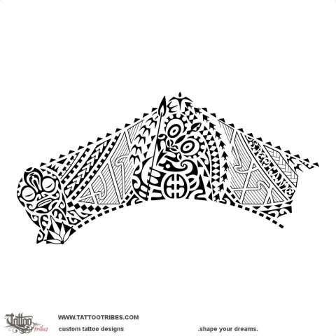 Kaitoa (Brave warrior) tattoo design thumbnail
