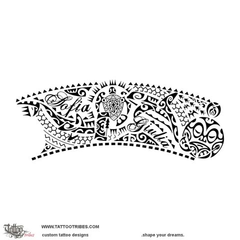 Daughters (Sofia and Giulia) tattoo design thumbnail