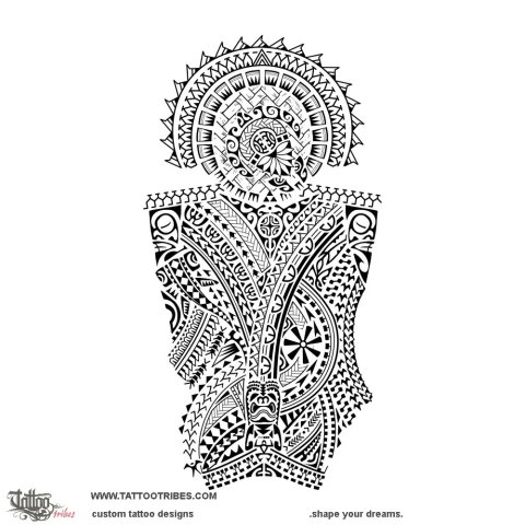 Alalua (Two paths) tattoo design thumbnail