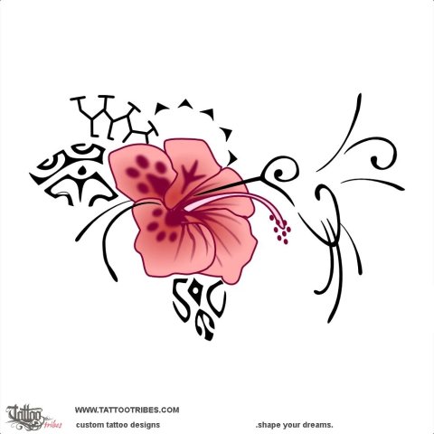 Hautiare (Sweet flower) tattoo design thumbnail