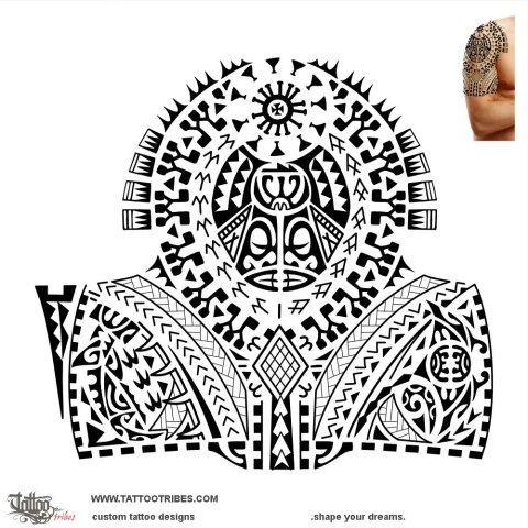 Ha'apurupuru (To serve) tattoo design thumbnail