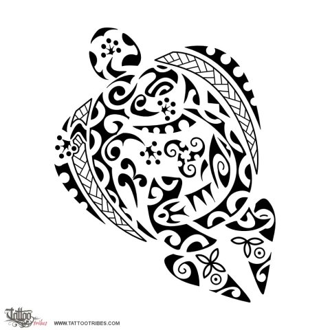 Turtle (Gecko & shark) tattoo design thumbnail