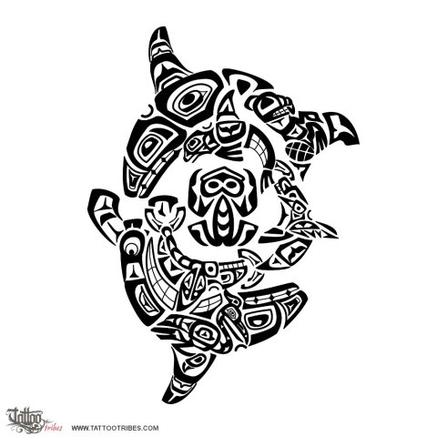 Killer whales (Family) tattoo design thumbnail