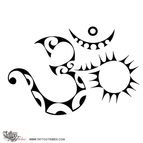 OM (Balance, unity) tattoo design thumbnail