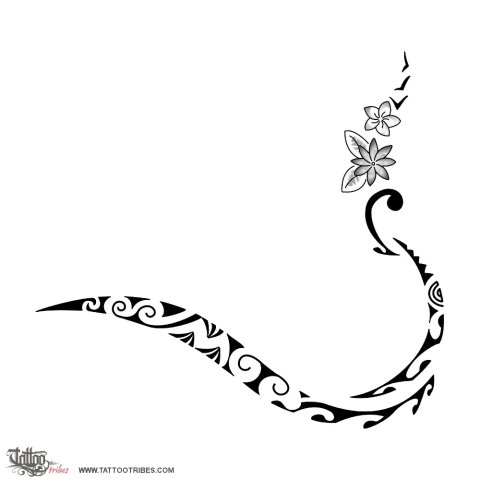 Rawahi (On the other side) tattoo flash design thumbnail