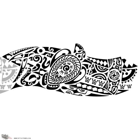 Awa (River) tattoo flash design thumbnail