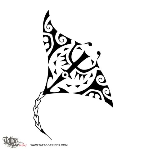 Manta ray (Fresh start) tattoo design thumbnail