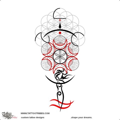 Selene (Moon goddess) tattoo design thumbnail