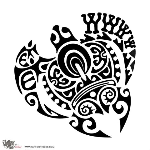 Triptych (Turtle) tattoo design thumbnail