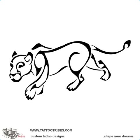 Lioness (Pride) tattoo design thumbnail