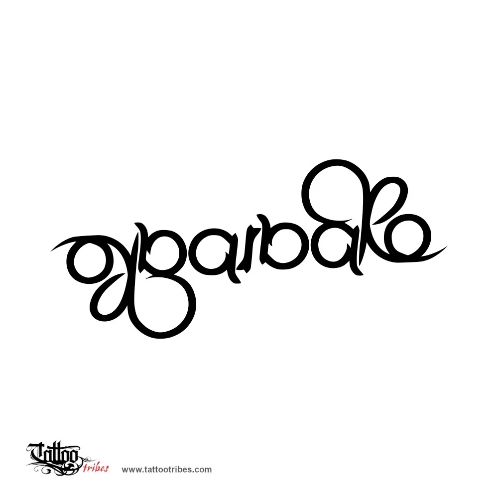 Barbara (Ambigram) tattoo design thumbnail
