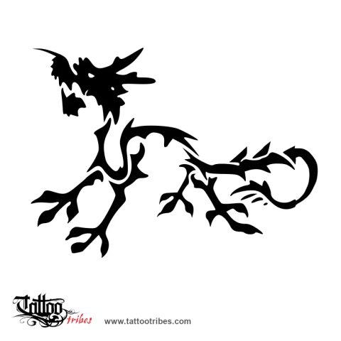 Chinese dragon (Power, magic) tattoo design thumbnail