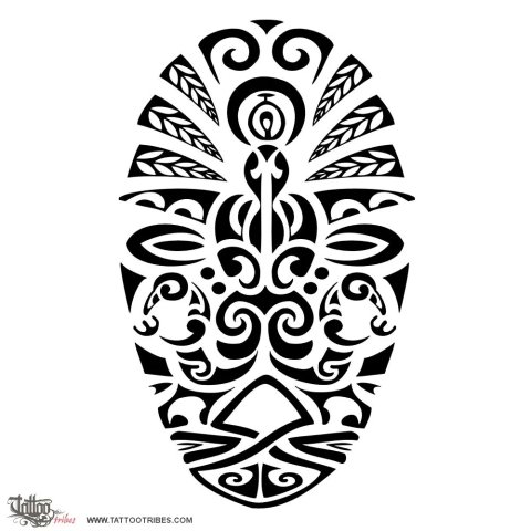 Warrior mask (Events in life) tattoo design thumbnail