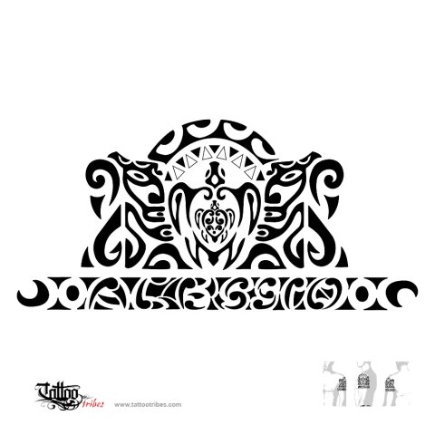 Family protection (Alessio maorigram) tattoo design thumbnail