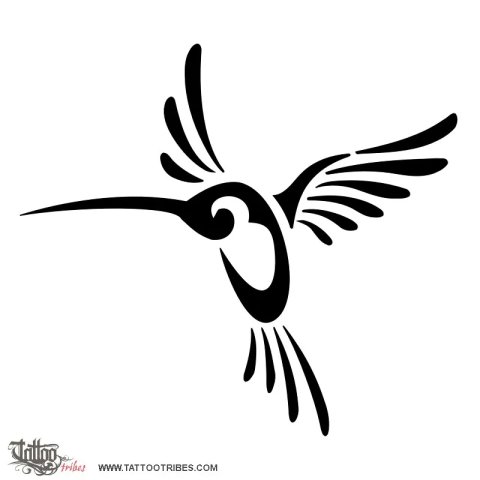 Humming bird (Live for the moment) tattoo design thumbnail