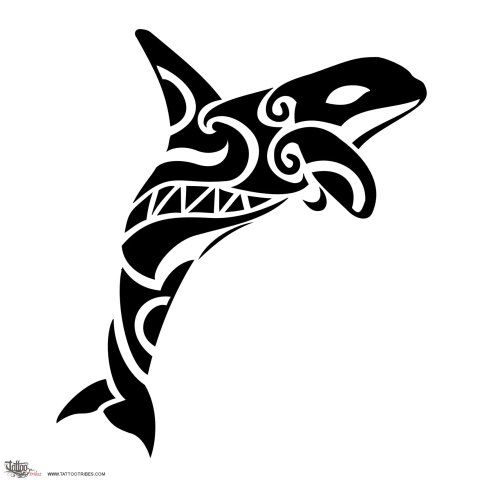 Killer whale (Swift, lethal) tattoo design thumbnail