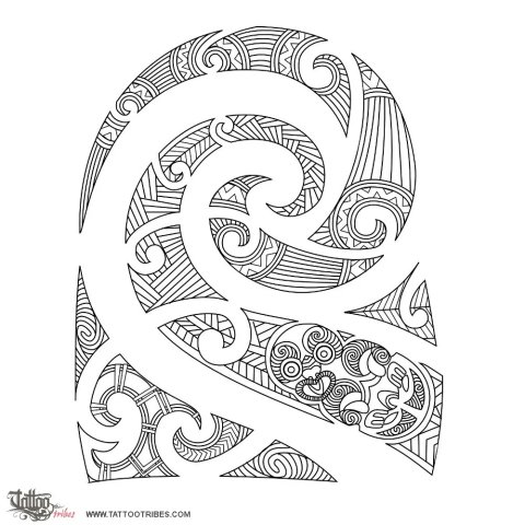 Kirituhi (Protection, life) tattoo flash design thumbnail
