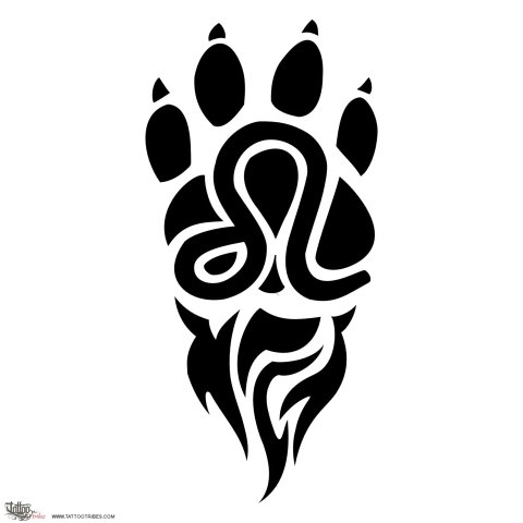 Sign: lion (Zodiac) tattoo design thumbnail