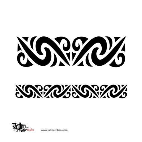 Maori Armband 3 (Wealth, protection) tattoo design thumbnail