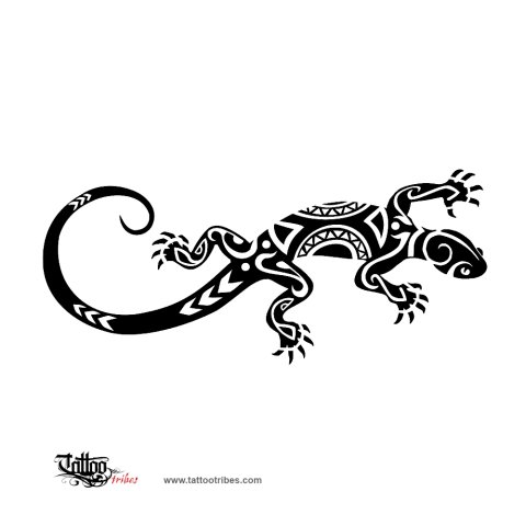 Lizard () tattoo design thumbnail