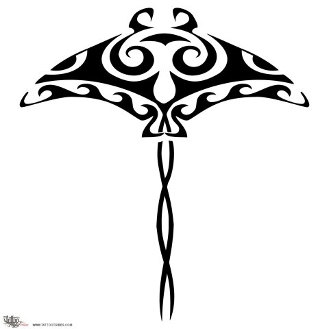 Manta (Beauty, protection) tattoo design thumbnail