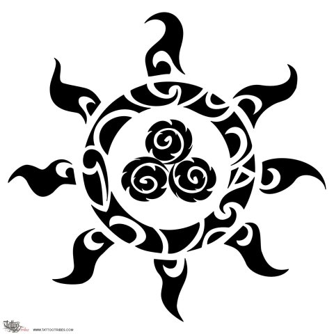 Sun (Eternity, ciclicity) tattoo design thumbnail