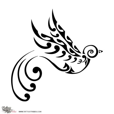 Swallow (Freedom, protection) tattoo design thumbnail