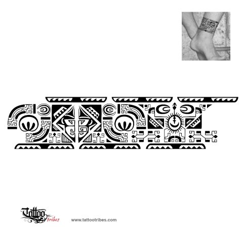 Marquesan ankle-band (Protection, balance) tattoo design thumbnail