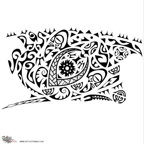 Kina (Sea urchin) tattoo design thumbnail