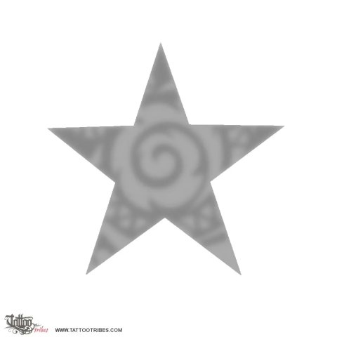 Shaded star (Choice) tattoo design thumbnail