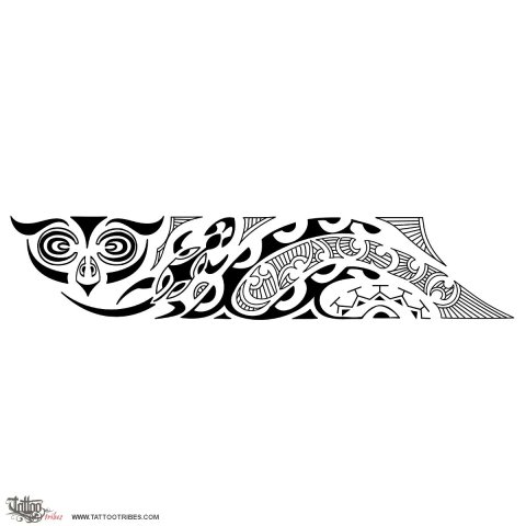 Ngaru (Knowledge, protection) tattoo design thumbnail