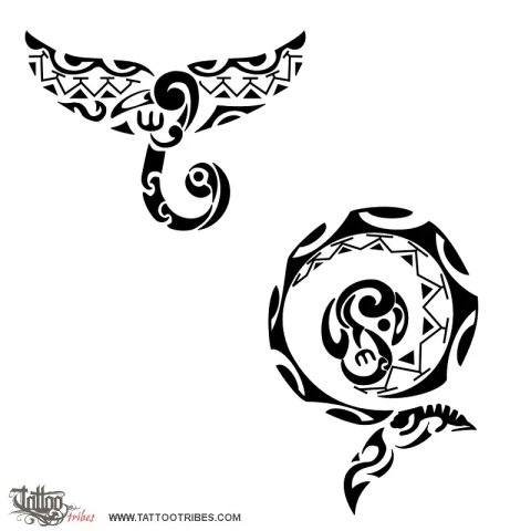 Whale koru (Balance of Nature) tattoo design thumbnail