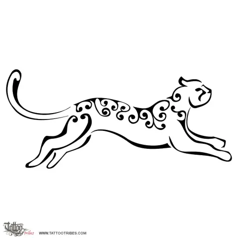 Leaping leopard