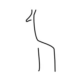 stylized minimalistic giraffe tattoo
