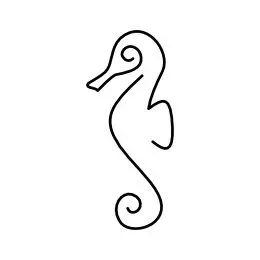 stylized minimalistic hippocampus tattoo