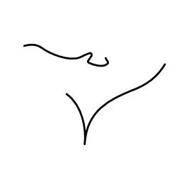 stylized minimalistic manta tattoo
