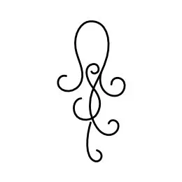stylized minimalistic octopus tattoo
