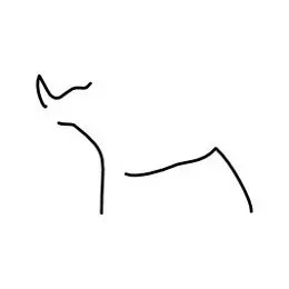 stylized minimalistic rhino tattoo