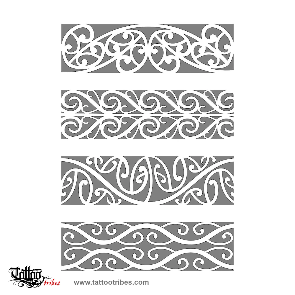Tattoo image of Maori armbands, Traditional motifs