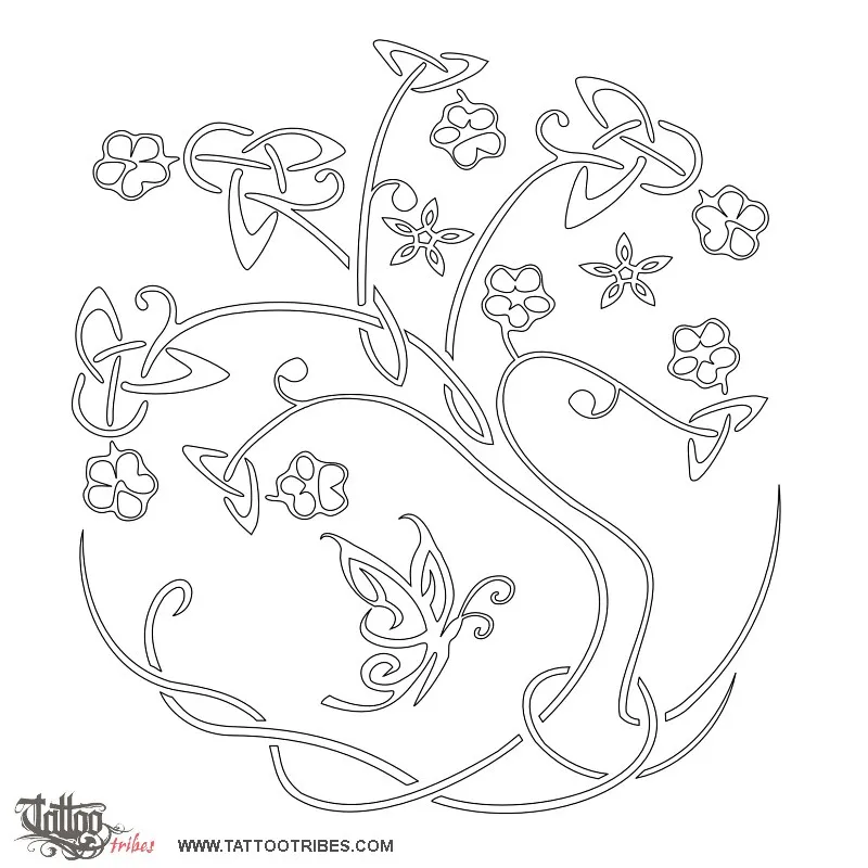 Stencil outline of Tree of life, Union