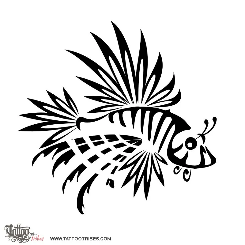 Tattoo image of Lionfish, Family, life