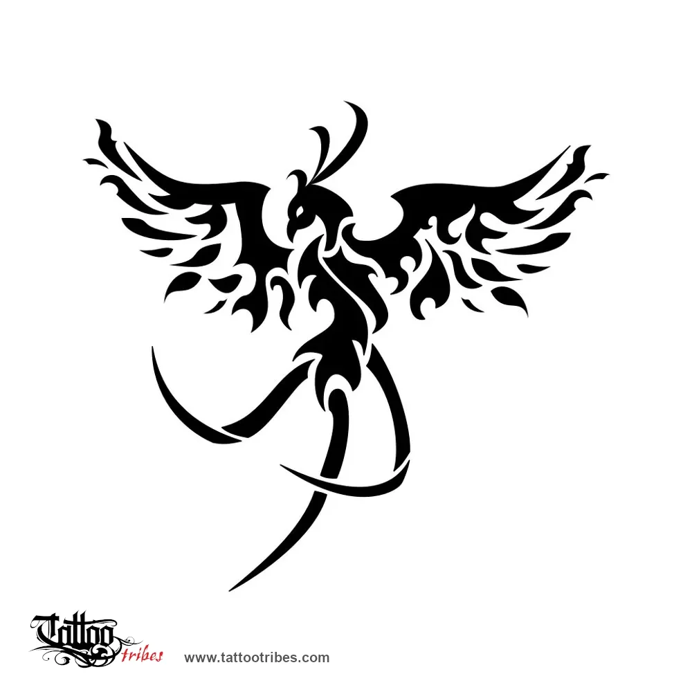 Tattoo image of Tribal phoenix, Eternity