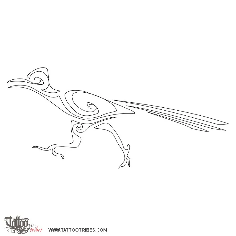Stencil outline of Roadrunner, Speed, runner