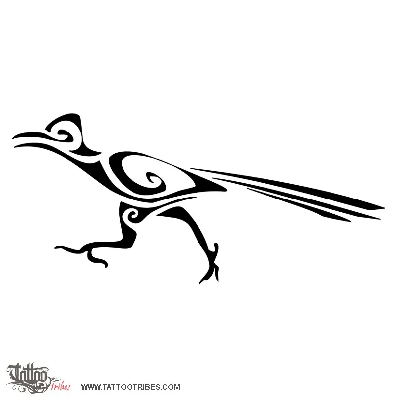 Tattoo image of Roadrunner, Speed, runner