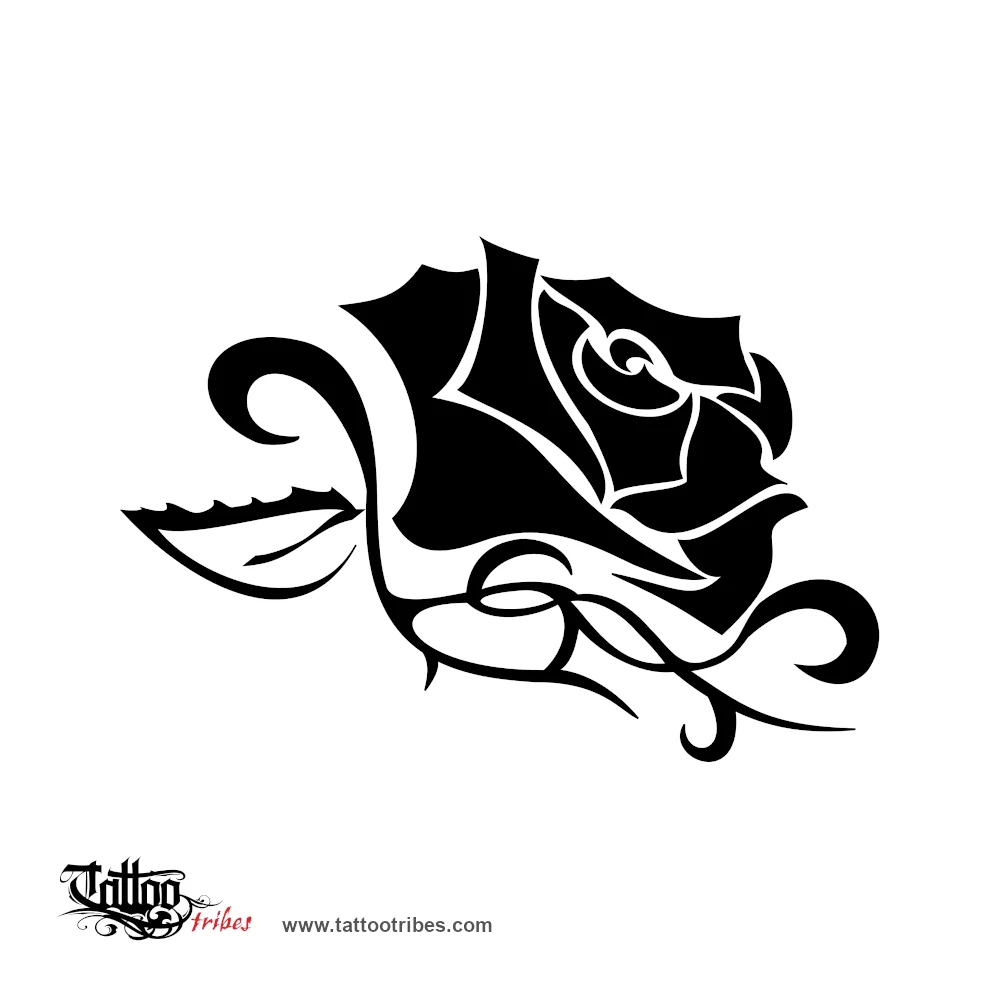 Tattoo image of Tribal rose, Perfection, love