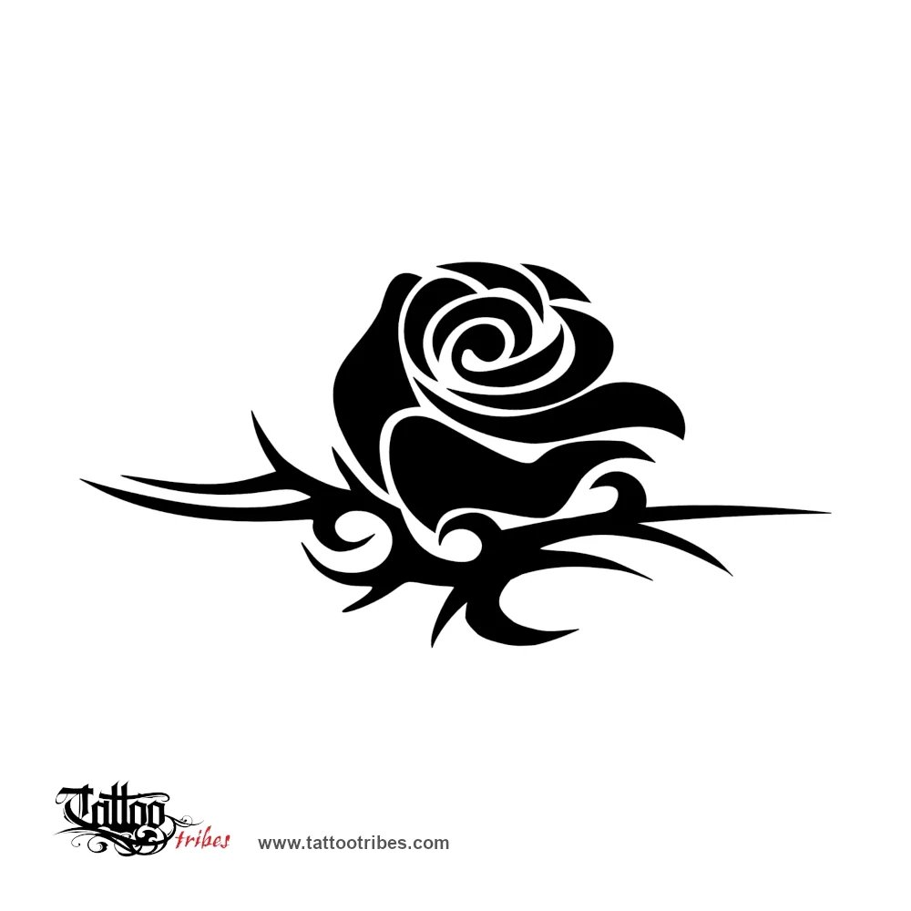 Tattoo image of Tribal rose, Perfection, love
