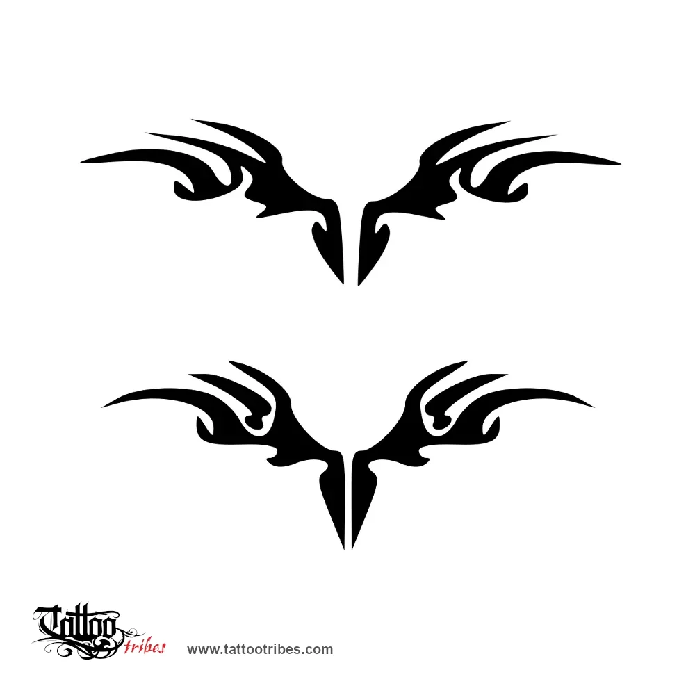 Tattoo image of Tribal wings, Indipendence, challenge