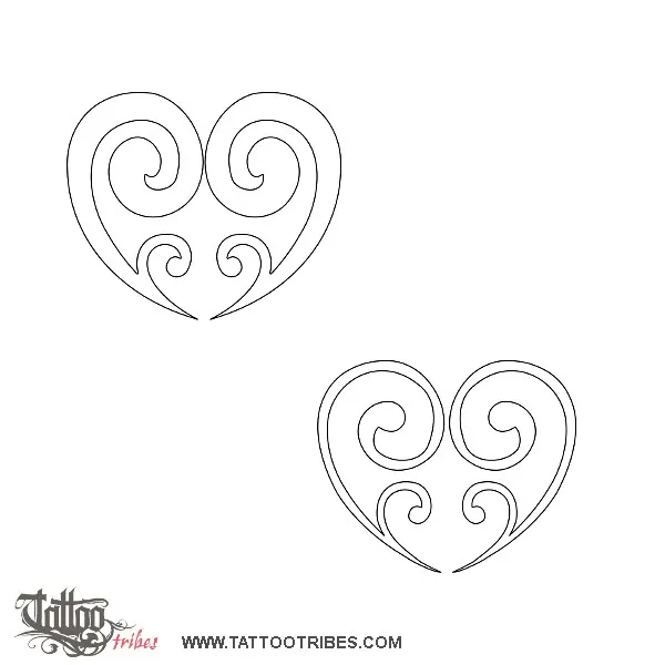 Stencil outline of Twin children, Love, family